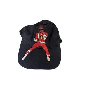 1994 Saban Power Rangers Red Ranger Jason Youth Snap Back Hat Black
